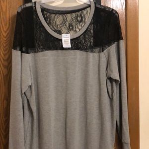 Lace sweatshirt